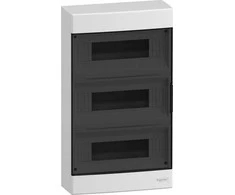Schneider Electric Schneider EZ9EUC312 Modulinis skirstomasis skydas 3x12 ant paviršiaus montuojamas IP40 Easy9 EZ9EU-3-12-NT-T skaidrios durys EZ9EUC312