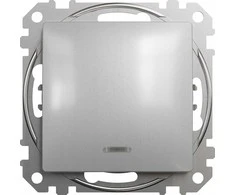 Schneider Electric SCHNEIDERE Schneider Sedna Design SDD113106L laiptų jungtis su apšvietimu sidabro spalvos aliuminio dizainas ir elementai