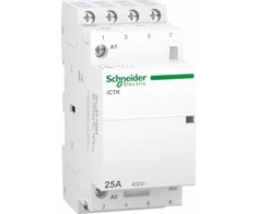 Schneider Electric SCHNEIDERE Modulinis kontaktorius Acti9 iCTK50-25-40-230 25A 4NO 50Hz 220/240 VAC Schneider be galimybės išplėsti pagalbiniais kontaktais A9C40425