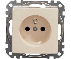 Schneider Electric SCHNEIDERE Vienvietis lizdas su įžeminimu Schneider Sedna Design SDD112011 su smėlio spalvos langinėmis Design &amp; Elements