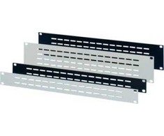 SCHROFF Priekinis skydelis SCHROFF 19, ventiliuojamas, 1 U, 2,5 mm, Al, RAL 7035