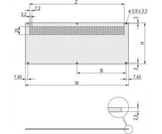 SCHROFF Panel tylny , perforowany, nieekranowany, do RatiopacPRO i PropacPRO, 3 HU, 84 HP