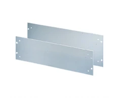 SCHROFF Priekinis skydas SCHROFF 19 su angomis rankenoms, 2 HU, 4 mm, Al, anoduotas