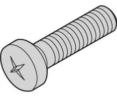 SCHROFF plokščiagalvis varžtas, M4x10