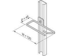 SCHROFF SCHROFF kabelio kilpa C bėgiui, plieninė, 120 x 45 mm