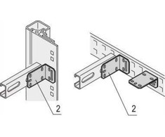 SCHROFF SCHROFF Eurorack C-Rail tvirtinimo kronšteinas spintelių stulpams arba gylio sijoms
