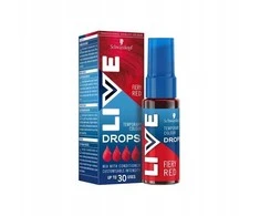 Schwarzkopf Live Drops Fiery Raudona, 30 ml