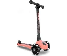 Triratis paspirtukas Scoot &amp; Ride Highwaykick 3 su LED lemputėmis | Peach 96357