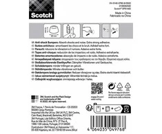 Scotch Duriamieji slopinamieji amortizatoriai SCOTCH, lipnūs, apvalūs, 22 mm, 4 vnt., balti