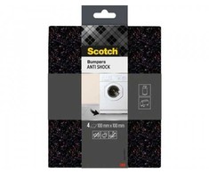 SCOTCH guminės antivibracinės pagalvėlės, 100x100 mm, 4 vnt., juodos