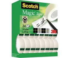 Scotch Magic, 33 m, Permatomas, Akrilas, Plastikas, Matinis, 2,54 cm, 19 mm