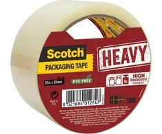 3M Pakavimo juosta Scotch Shipping SCOTCH Heavy (HV.5050.ST), ypač stipri, 50 mm, 50 m, skaidri