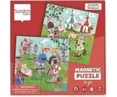 Scratch Magnetinė dėlionė 20x2 + knyga „Riteriai“
