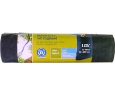 Secolan 1x10 Duty Heavy šiukšlių maišai, raišteliai 120 l pilka/sw