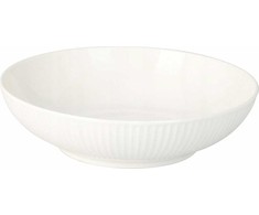 Secret De Gourmet Porcelianinė sriubos lėkštė BONE RIBBED, baltos sp., 20 cm