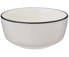 Secret De Gourmet ALIX porcelianinis dubuo, juodas kraštas, Ø15 cm