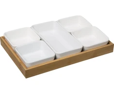 Secret De Gourmet Užkandžių dubenėlių rinkinys + padėklas