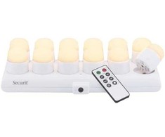 Securit Securit® AMSTERDAM LED Fyrfadslys 12 stk. + ladest., hvidt lys