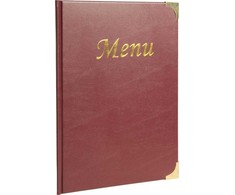 Securit ® A4 BASIC okładka menu w czerwonym