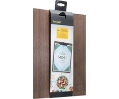 Menu Securit Securit® A4 formato meniu laikiklis su riešutmedžio spaustuku