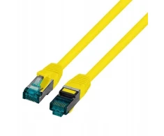 Securitynet PATCHCORD RJ45 S/FTP 6A LSZH ŻÓŁ 0,15