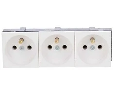 Securitynet Triguba modulinė rozetė be spynos, balta, WP45X4578