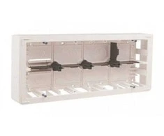 Securitynet Triguba paviršinio montavimo dėžutė / 6 moduliai / balta WP45X4563