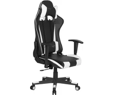 Shumee Beliani Krzesło biurowe GAMER Ekoskóra Baltas