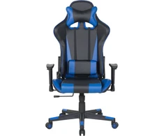Beliani Krzesło biurowe GAMER Ekoskóra Tamsiai mėlyna