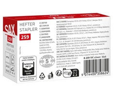 Segtuvas SAX 259 EasyPro S, susegą iki 20 lapų, 24/6, 26/6, juodas (ISAXE259-05)