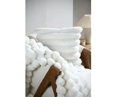 Selsey Dekoratyvinė pagalvėlė FLEECE su storomis juostelėmis, 45 x 45 cm
