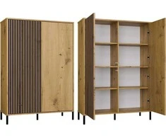 Top E Shop KAMARO 2DD plona/stora ąžuolo amatininkų vitrina