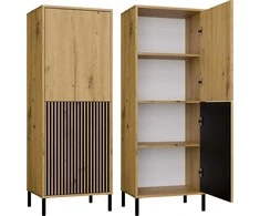 Top E Shop KAMARO 2DK SLIM/GL ĄŽUOLO ARTISAN vitrina