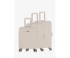 Kelioninis 3 vienetų lagaminų rinkinys ABS T5791-0 ECRU SEMI LINE