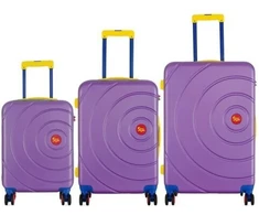 Kelioninis 3 viename lagaminų rinkinys ABS T5930-0 violetinis SEMI LINE