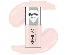 Semilac SEMILAC Skin Tone Baza coverowa do lakierów hybrydowych półtransparentna Glitter Rose 7 ml