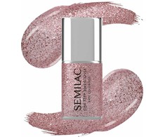 Semilac SEMILAC One Step Glossy 3in1 Lakier hybrydowy do paznokci S250 Glitter Rožinė 7 ml