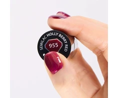 Semilac SEMILAC Winter Wonderland hibridinis lakas 955 Holly Berry Raudona 7 ml