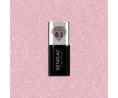 SEMILAC Smart Extend hibridinis lakas blizgučiais, „Dirty Nude Rose“ nr. 805 7 ml