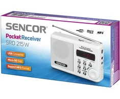 Sencor SRD 215 W Kišeninis imtuvas, Baltos spalvos