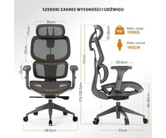 SENSE7 Nobu grafito biuro kėdė