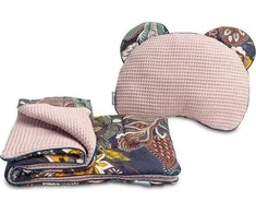 Sensillo VAIKIŠKO VEŽIMĖLIO KOMPLEKTAS VAFLINIS BOHO PURVINAI ROŽINIS