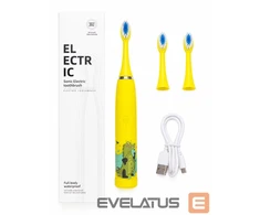 Šepetėlis iLike Do zębów Kids Įkraunamas Sonic Elektrinis dantų šepetėlis USB Charging 3 Heads (1+2 Replacement Heads) Soft Bristles Waterpro (ILIKW1ET3Y)
