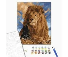 ŠEPETĖLIS Paveikslas pagal numerius BRUSHME, 40x50 cm, žydros spalvos įlanka, 1 vnt.