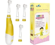 Šepetėlis SEAGO ultragarsinis dantų šepetėlis vaikams, geltonas, 1xAAA 1.5V (nepridedamas), 4 galvutės, SG-902 geltonas