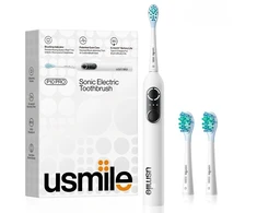 Dantų šepetėlis Šepetėlis Usmile P10 PRO Baltas Šepetėlis soniczna + 2 antgaliai