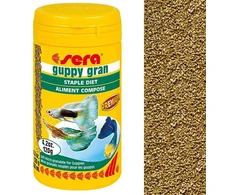Sera Guppy Gran Nature 250ml, granulės - augalų maistas