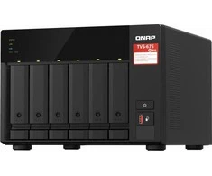 QNAP TVS-675 NAS bokštas ZhaoXin KaiXian KX-6000 KX-U6580 8 GB DDR4 0 TB QuTS Hero Juodas