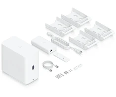 Serveris UBIQUITI UNAS-4-W UNIFI NAS 4 x 3,5 colio HDD lizdai, 2,5 GB, USB-C, POE++ adapteris