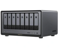 Serveris „UGREEN NASync DXP8800 Plus“ 8 skyrių NAS 0/8 SATA + 0/2 M.2 SSD, 2x 10GbE, 8 GB RAM